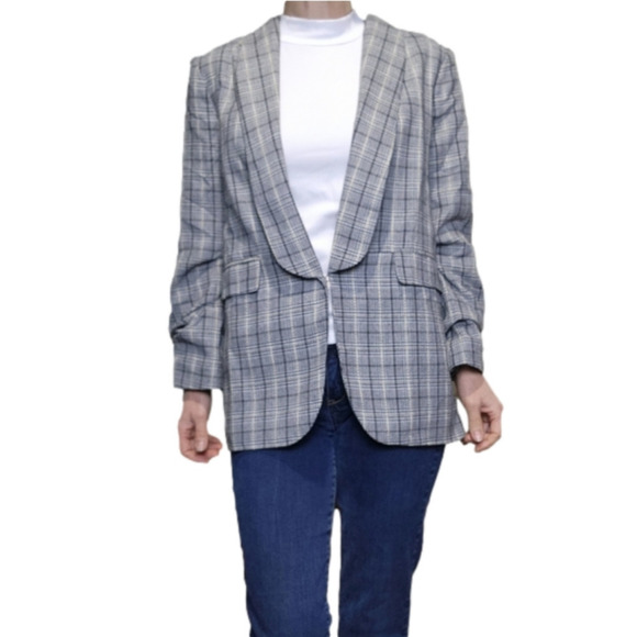 Blazer Sport jacket plaid Collard PRIVY - Picture 4 of 13